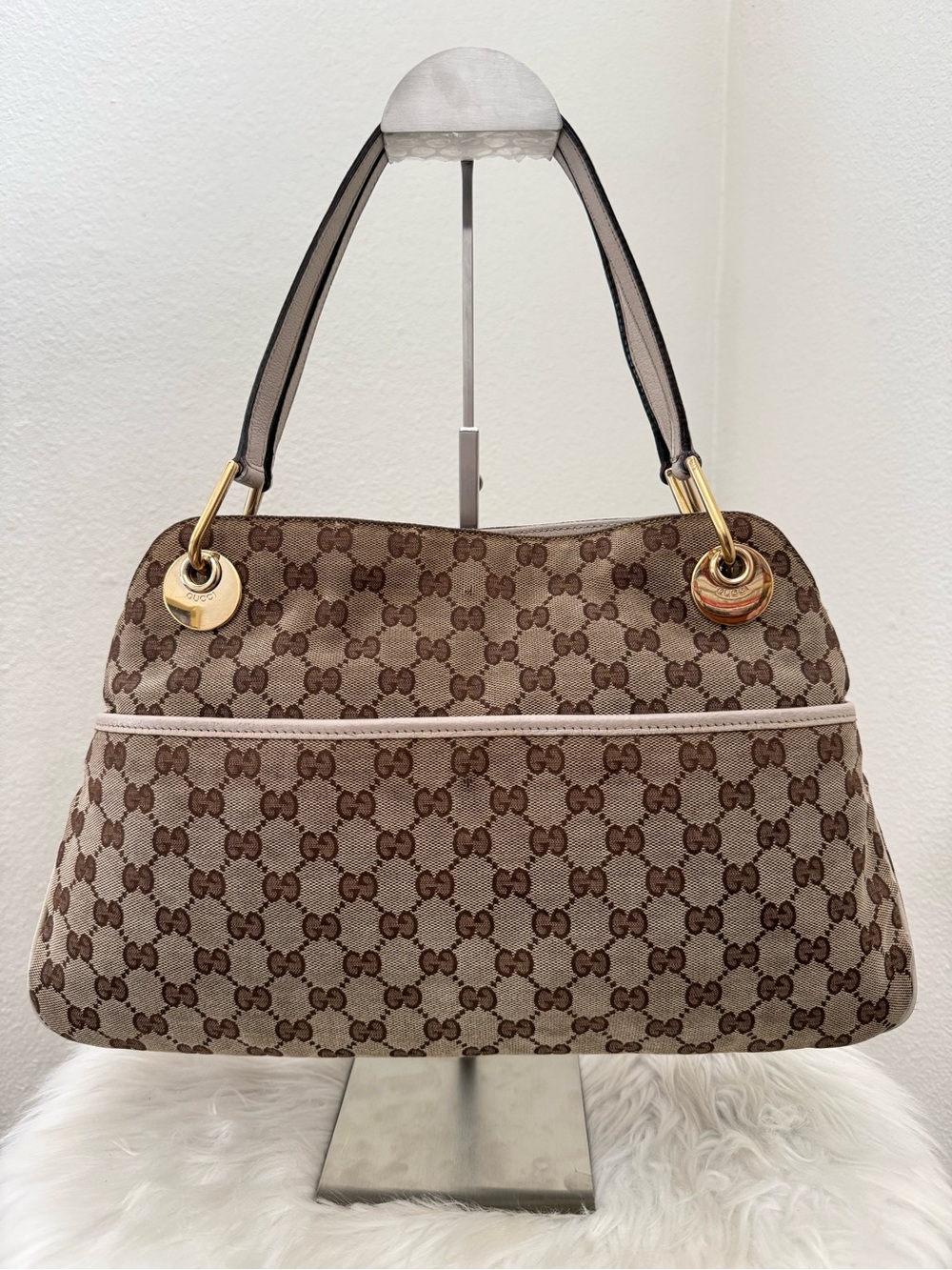 GUCCI Eclipse GG Canvas Shoulder Bag
